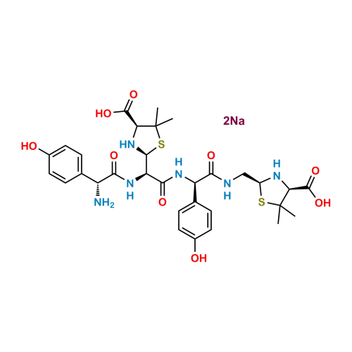 Amoxicillin Open Ring Decarboxylated Dimer Disodium salt