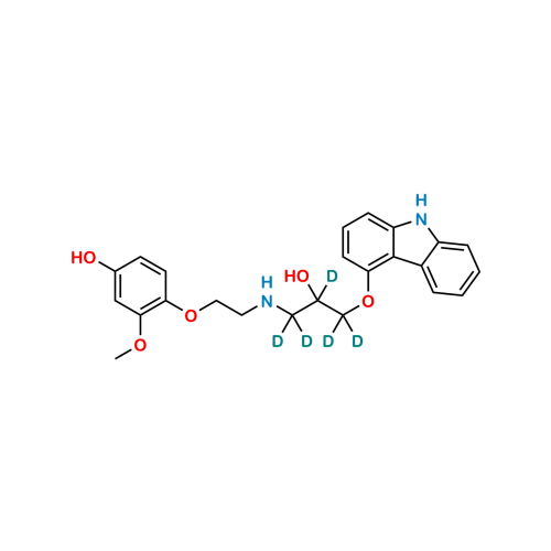 4 Hydroxy Phenyl Carvedilol D5