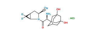 Hydroxy Saxagliptin-15N,D2 Hydrochloride