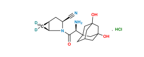Hydroxy Saxagliptin-13C,D2 Hydrochloride